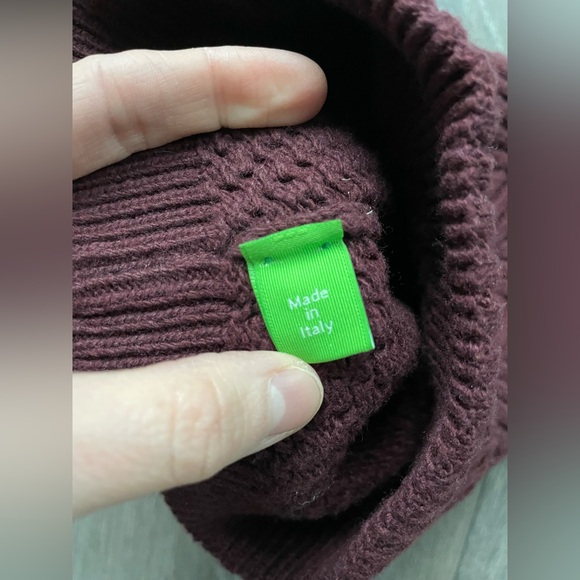 Burgundy Knit Beanie toque Boss by Hugo Boss - Picture 4 of 4